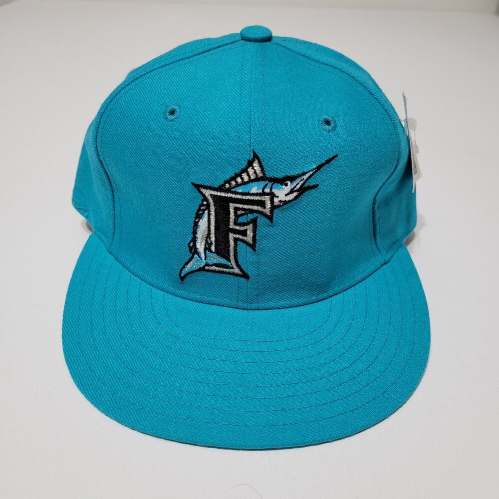 Vintage New Era 5950 Wool MLB Florida Marlins Youth 6 7/8 USA Made Cap Hat Rare